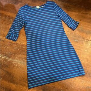 Hatley Striped Dress in Aqua Blue and Purple